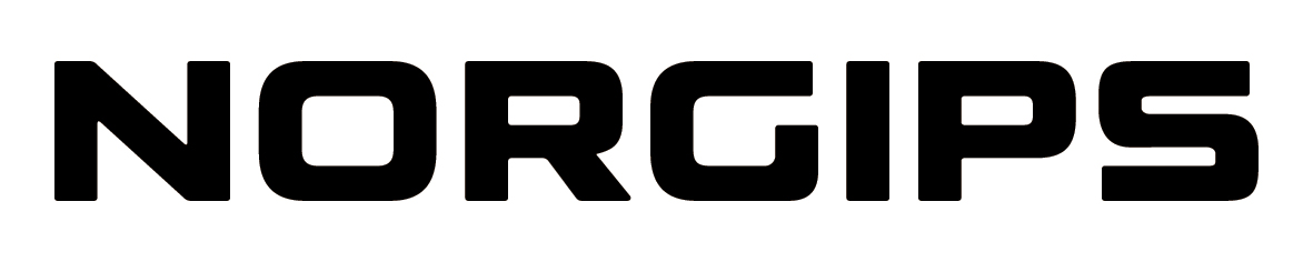 Norgips sin logo i sort tekst